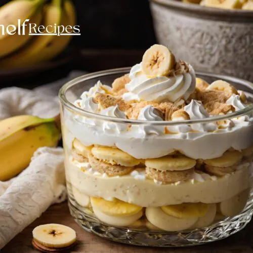 a bowl of banana pudding recipe
