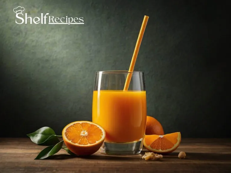 orange juice in a glass with slices