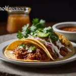 a freshly cooked quesabirria taco on a plate