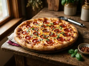 beef pepperoni pizza