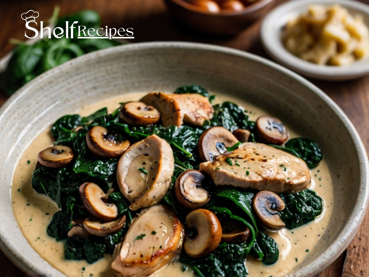 Spinach and Mushroom Chicken Skillet